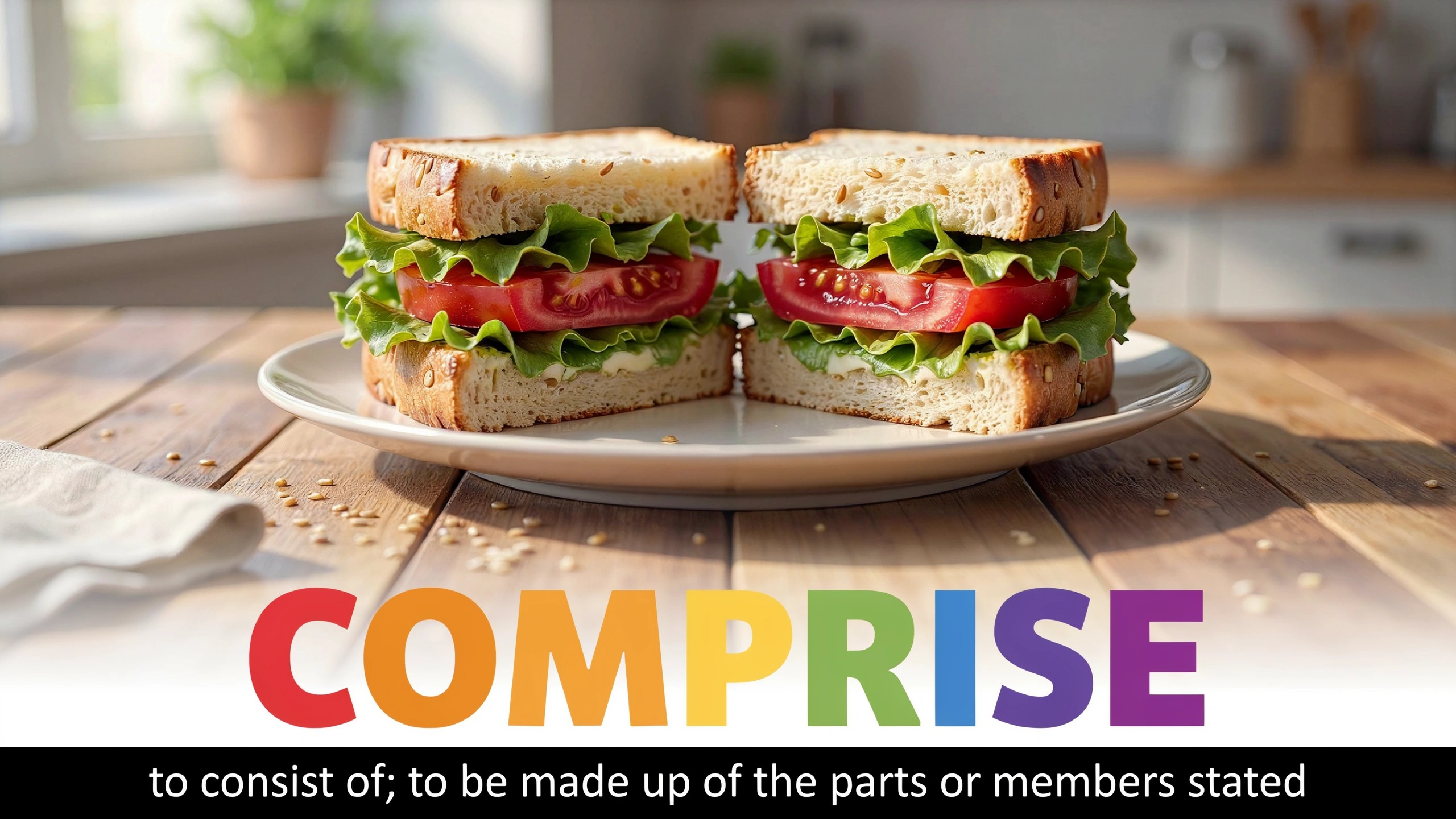 English Illustration for comprise